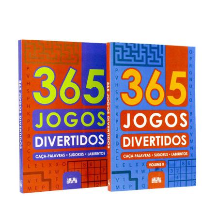 Kit 15 Livros, 365 Palavras Cruzadas + Caça Palavras + Jogos Divertido +  Sudokus + Labirintos