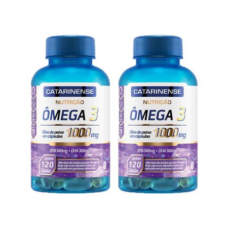 Imagem de Kit 02 Ômega 3 120 Cápsulas 1000mg Catarinense Nutrição