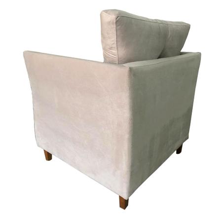Imagem de Kit 02 Poltrona Cadeira Sofá Decorativa Isis Sala Estar Salão Beleza Bege - Dl Decor