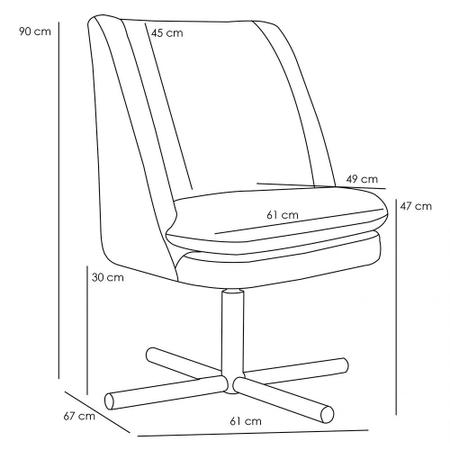 Imagem de Kit 02 Poltronas Decorativas Giratória Base X Pérsia Veludo Azul Marinho C-287 - Lyam Decor