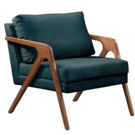 Imagem de Kit 02 Poltronas Decorativas Madeira Maciça Luxo Mona - Zahav Estofados