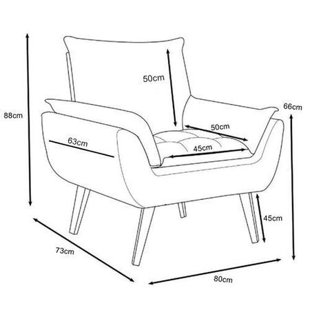 Imagem de Kit 02 Poltronas Decorativas Opala Suede Bege - Dora Bela