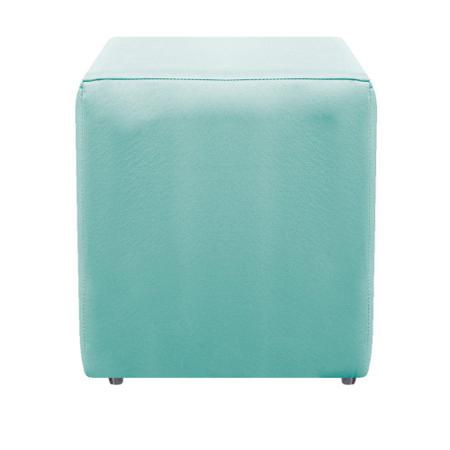 Imagem de Kit 02 Puffs Decorativos Dado Suede Azul Tiffany - Amarena Móveis