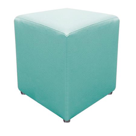 Imagem de Kit 02 Puffs Decorativos Dado Suede Azul Tiffany - Amarena Móveis