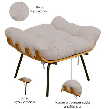 Puff Decorativo Sala de Estar Costela L02 Suede Bege - Lyam Decor Puffs  Decorativos Lyam Decor Loja de Móveis e Decoração