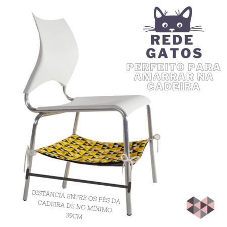 Imagem de Kit 02 Redes Para Gatos de Amarrar na Cadeira