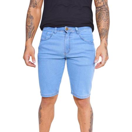 Imagem de Kit 03 Bermuda Jeans Premium Masculino Elastano Short
