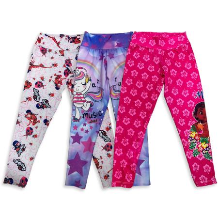 Calça Legging Infantil Estampada - Sortido