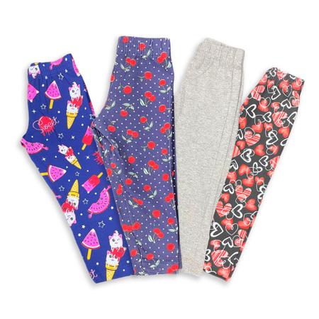 Calça Legging Infantil Estampada - Sortido