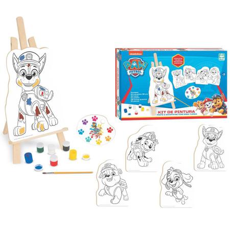 Kit 03 Jogos Infantil Patrulha Canina Pintura Memoria Tapa - Nig