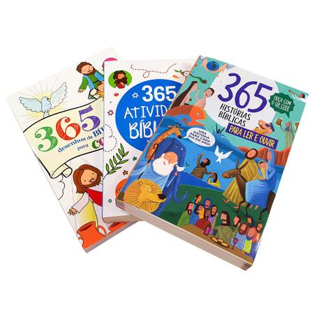 Kit 365 Caça-Palavras com Histórias Bíblicas + 333 Histórias da Bíblia para  Colorir - Kit de Livros - Magazine Luiza