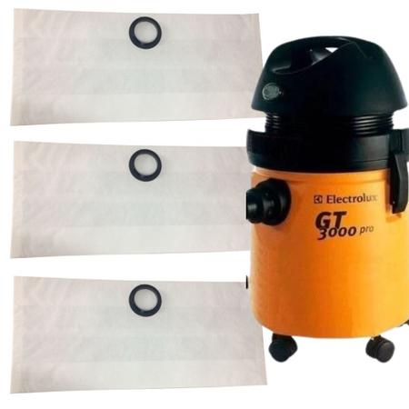 Imagem de Kit 03 Saco para Aspirador de Pó Electrolux GT3000 Antigo Descartável Bocal de Encaixe 65 mm