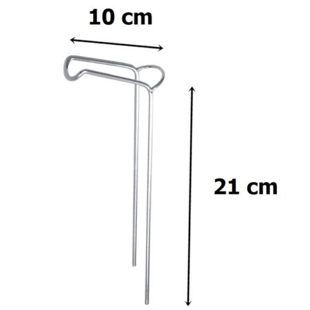 Imagem de Kit 03 suportes 1 vara de pesca chão fixo 20 cm
