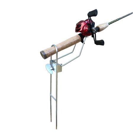 Imagem de Kit 03 suportes para 1 vara de pesca manivela com regulagem