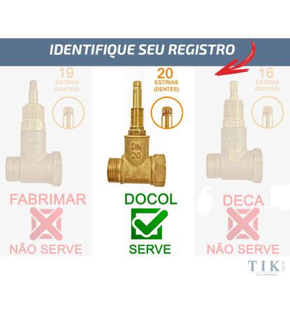 Imagem de Kit 04 Acabamento C73 Preto Registro Pressão Docol