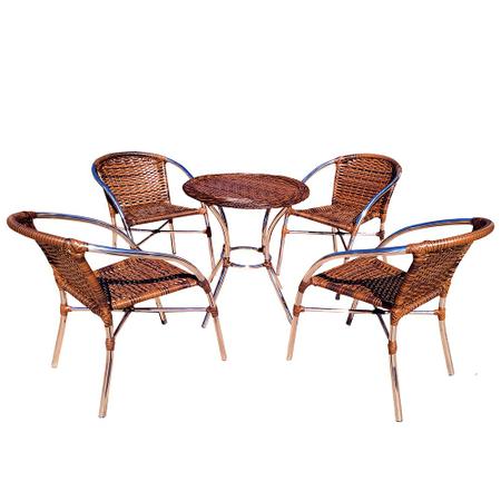 Kit 04 cadeiras + 01 mesa morretes para varanda área externa, cadeira,  jardim, varanda, churrasqueira, piscina, gourmet, edicula - REALIZE DECOR -  Móveis de Cozinha - Magazine Luiza