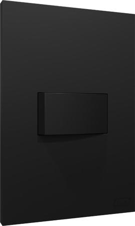 Imagem de Kit 04 Interruptor de luz Simples apagador Preto Recta Blux