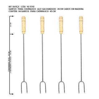 Garfo 45cm Trinchante Com Cabo Grande Para Churrasco