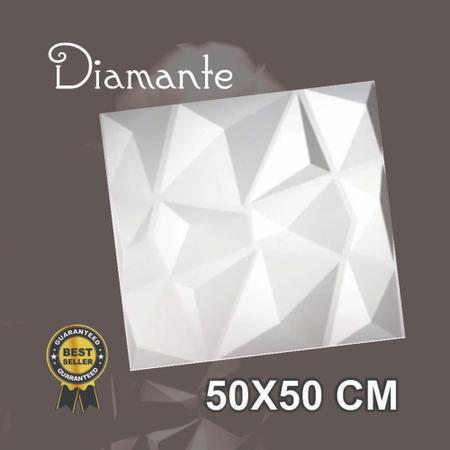 Imagem de Kit 04 placas 3d pvc auto adesiva modelo diamante