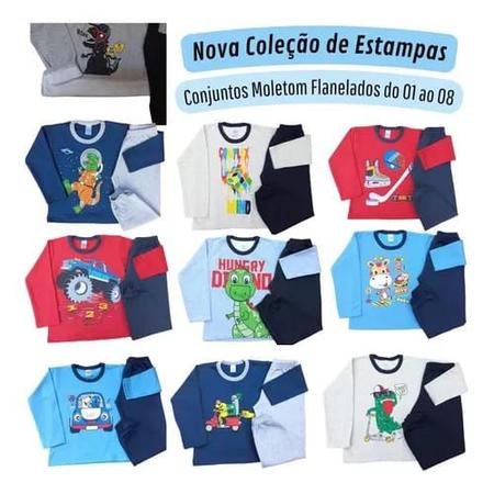 Imagem de KIT 05 Conjuntos Moletom Infantil e Juvenil do 01 ao 16 Menino/Menina