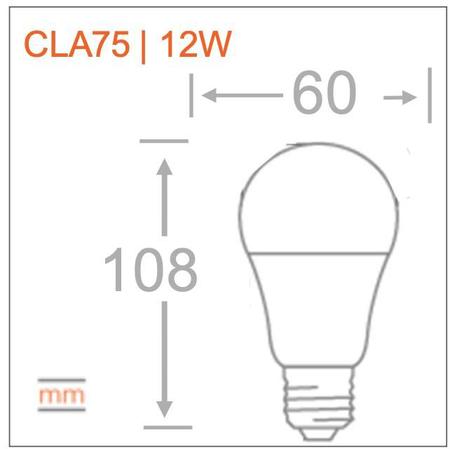 Imagem de Kit 05 lampadas led cla75 12w 4000k 1018lm biv e27 - osram