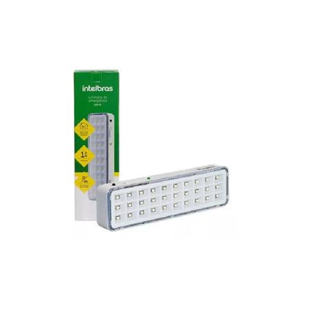 Imagem de Kit 05 Luminária Luz Emergência Lde30 Led Intelbras Autônoma