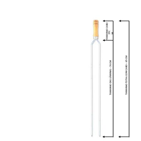 Kit 06 Pçs Espeto Churrasco Aço Galvanizado Duplo 75 Cm Cabo Madeira -  HANNAH LAR E LAZER - Espeto - Magazine Luiza