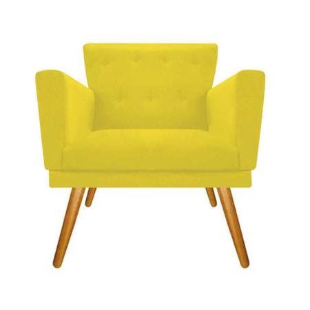 Kit 05 Poltrona Cadeira Mind Decorativa Recepção Sala De Estar Suede Amarelo - KDAcanto Móveis Imagem de Kit 05 Poltrona Cadeira Mind Decorativa Recepção Sala De Estar Suede Amarelo - KDAcanto Móveis