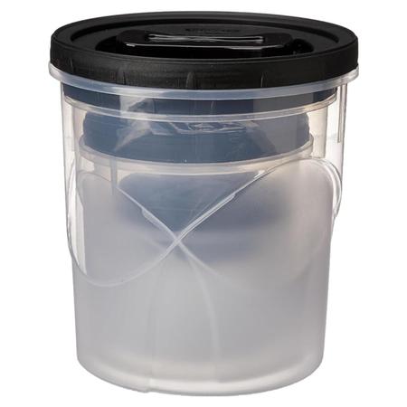 Kit 05 Potes para Mantimentos Redondo Plasútil Preto Arroz Grãos Hermético Cozinha Geladeira Feijão Alimentos Plástico Cozinha Imagem de Kit 05 Potes para Mantimentos Redondo Plasútil Preto Arroz Grãos Hermético Cozinha Geladeira Feijão Alimentos Plástico Cozinha