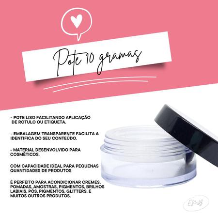 Kit 05 Potes Para Maquiagem Pó Translucido Facial 10g. - Embanet Comercio De Embalagens Imagem de Kit 05 Potes Para Maquiagem Pó Translucido Facial 10g.
