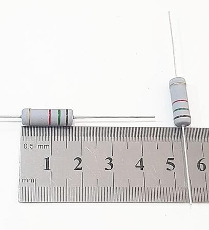 Imagem de Kit 05 Resistor Potencia 1k5 5% 3W Filme de Carbono