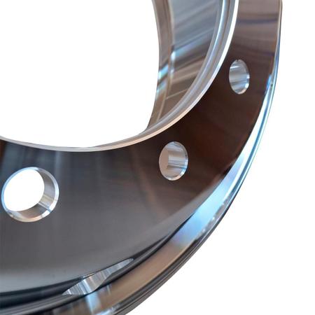 Imagem de Kit 06 Rodas de Aluminio Sem Polimento P/Caminhão 22,5 x 8,25