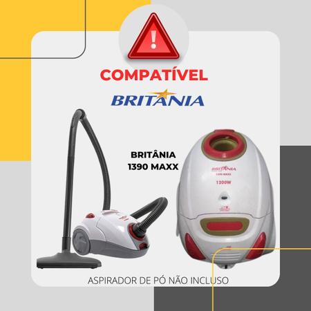 Imagem de Kit 06 Saco P/Aspirador de Pó Britânia 1390 Maxx Red 1200W