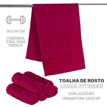 Imagem de Kit 06 Toalhas de Academia Fitness Super Absorvente Hipoalergenica