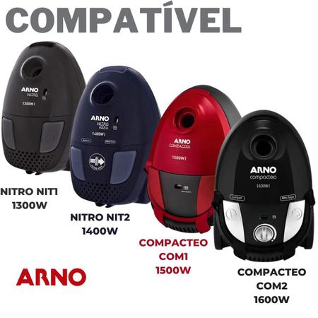 Imagem de Kit 09 Saco Coletor Aspirador Arno Compacteo / Nitro Descartável
