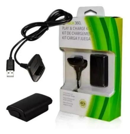 Imagem de Kit 1 Bateria Para Controle Xbox 360 + 1 Cabo Carregador