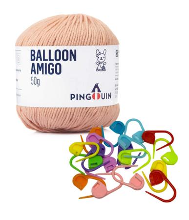 Imagem de Kit 1 Fio Balloon Amigo - Pingouin + 10 unidades de marcadores de ponto cadeado