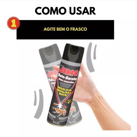 Imagem de KIT 1 INSETICIDA MATA BARATAS 300ML  e 1 Cupinicida 400ml Jimo