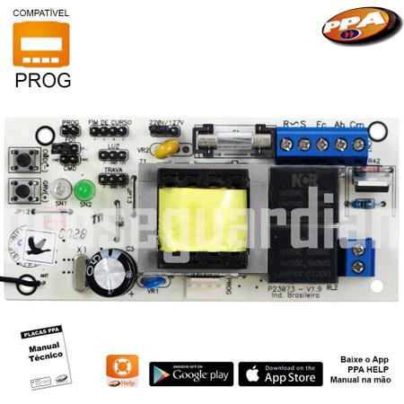 Imagem de Kit 1 Motor PPA 1/4CV Dz Hub 2 Control Portão 450Kg