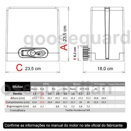 Imagem de Kit 1 Motor PPA 1/4CV Dz Hub Wifi 3m Crem 2 Control Portão 450Kg