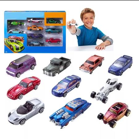 Kit 10/5 Carrinhos Hot Car Ferro Raros Tipo Hot Wheels - Kids Think Big -  Carrinho de Brinquedo - Magazine Luiza