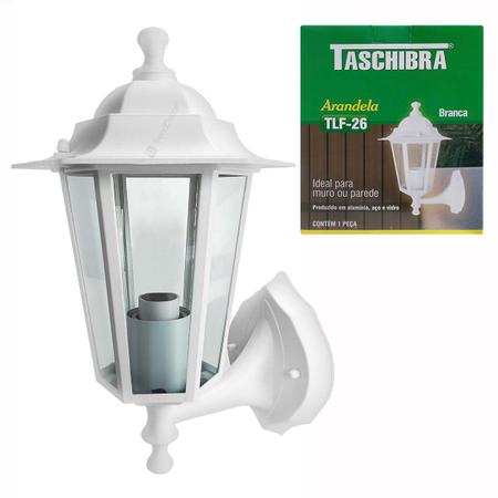 Kit 10 Arandelas Luminária de Parede Taschibra TLF 26 1xE27 Imagem de Kit 10 Arandelas Luminária de Parede Taschibra TLF 26 1xE27