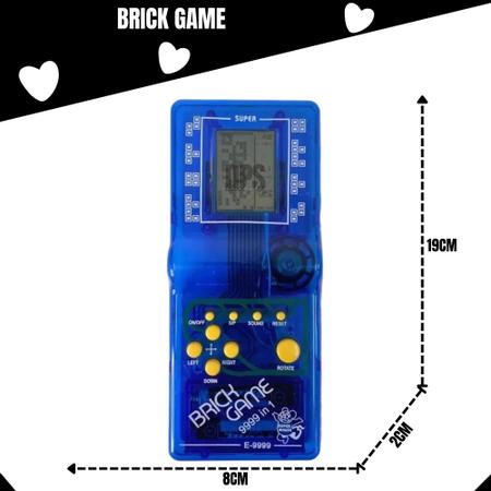 Super Mini Game Retro Jogo Tetris 9999 Jogos Brick Game Portatil