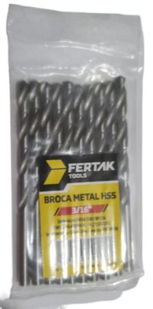 KIT 10 Brocas De Aço Rápido HSS 3/16 4,76 mm Para Metais FERTAK 1278 Imagem de KIT 10 Brocas De Aço Rápido HSS 3/16 4,76 mm Para Metais FERTAK 1278