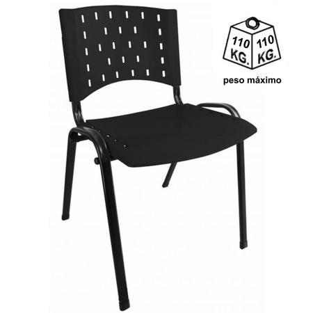 Imagem de Kit 10 Cadeiras Plásticas 04 pés  COR PRETO