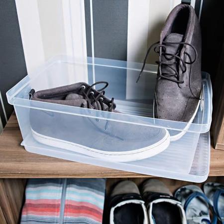 Imagem de Kit 10 Caixa De Sapato Transparente Para Organizar - Grande