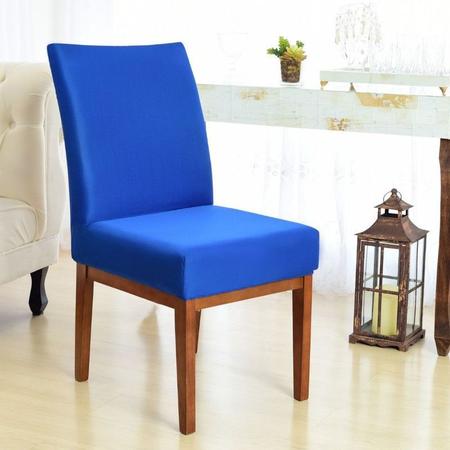 Imagem de Kit 10 Capa Para Cadeira Jantar Elastex Azul Exclusiva