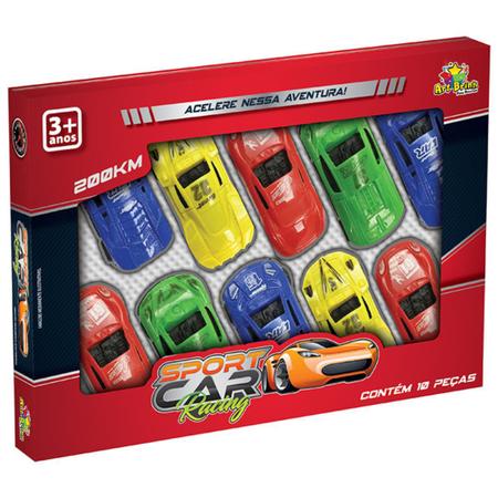 Kit 4 Carros De Corrida Sport Cores Sortidas Art Brink - Compre Agora -  Feira da Madrugada SP