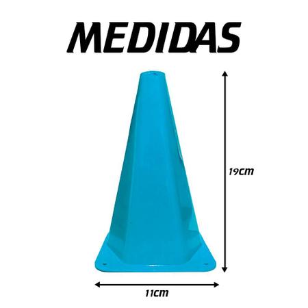 Imagem de Kit 10 Cones de Agilidade Colorido Para Treino Funcional Futebol Ginastica