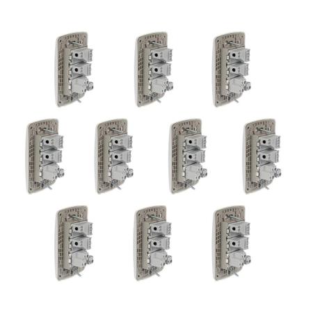 Imagem de Kit 10 Conjuntos Montados 2 Interruptores Simples E 1 Tomada 2P+T 10A Pb S3B69050 Branco Miluz Schneider